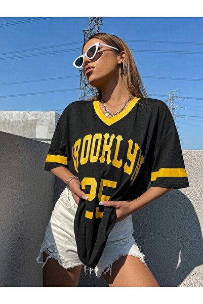 Machetta Μπλουζάκι με λαιμόκοψη με λαιμόκοψη Brooklyn 25 με στάμπα Oversize