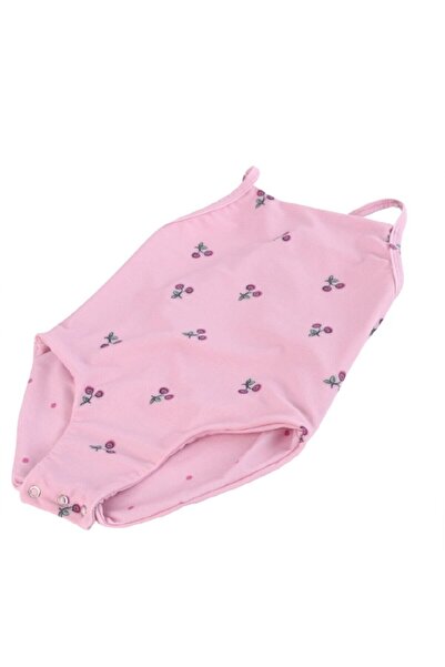 Mama Yoyo Baby&Kids Çift Taraflı Alttan Çıtçıtlı Kız Çocuk Mayo Cherry