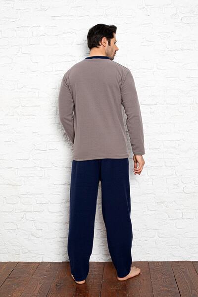 nisaNCa Зимовий чоловічий комплект піжами з флісу - піжама, що зберігає тепло