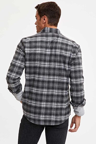 DeFacto Modern Fit Plaid Long Sleeve Lumberjack Shirt