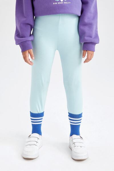 DeFacto Kız Çocuk Slim Fit Basic Kapri Boy Tayt
