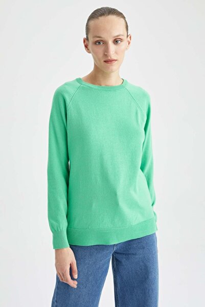 DeFacto Sweater - Green - Relaxed fit