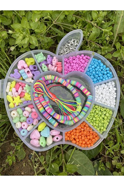 LİVZA BİJUTERİ Elma Desenli Kutuda Hobi Takı Yapım Seti Kendin Yap Kolye Bile...