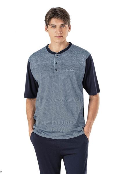 Pierre Cardin Set de pijama cu mâneci scurte din 3 piese Jacquard