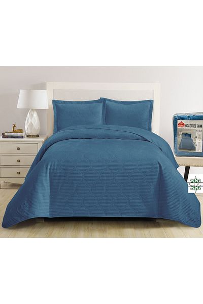 by ballı biocotton Velvet Luxury Bedspread Set Double Best Seller Model (240x260 Bedspread 50x70 Pillow)
