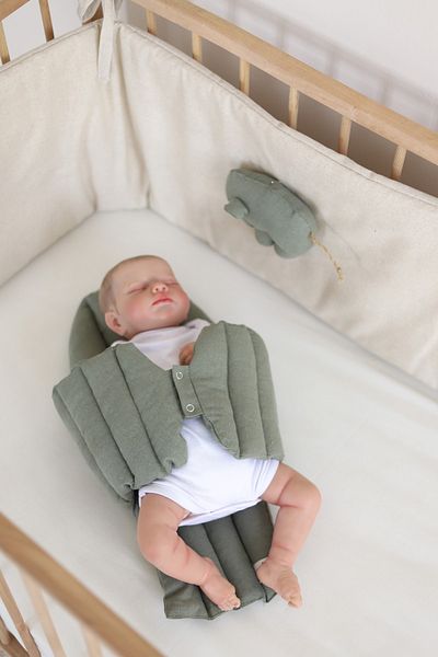 Ninna Kids Multifunctional Linen High Chair Cushion-greeny
