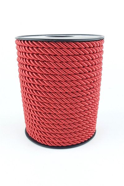Hobigram Κόκκινο κορδόνι σχοινί 6 mm 10 μέτρα – Σχοινί πλεξίματος, κομψό σχέδιο, γυναικείο αξεσουάρ – Σχοινί πλεξίματος – Σχοινί πλεξίματος