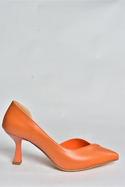 Fox Shoes Oranžové dámské boty na vysokém podpatku P752785109