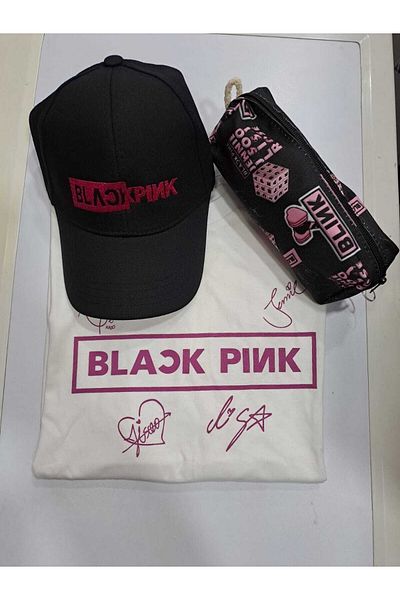 GC GÖKHAN CLUB Blackpink Unisex T-shirt Καπέλο Μολυβοθήκη Συνδυασμός