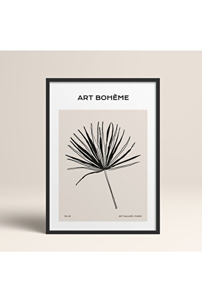 HOMEPACK Çerçeveli Boho Bohemian Linear Çizgisel Modern Soyut Art Tablo