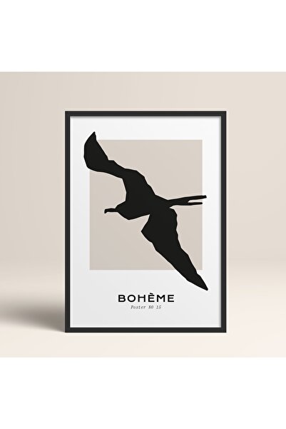 HOMEPACK Boho Bohemian Linear Linear Modern Abstract Art Πίνακας με κορνίζα