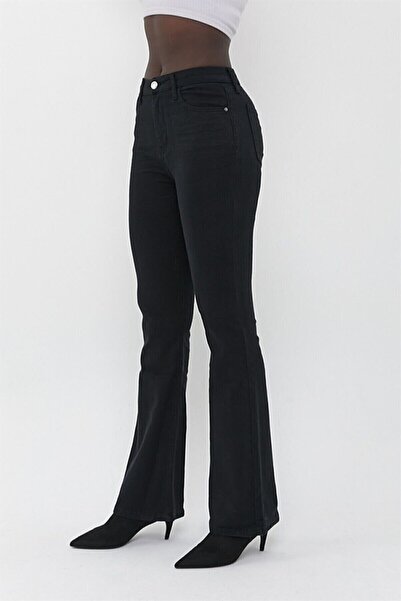 BROSERER جينز إسباني أسود اللون غير قابل للتلاشي بقصة مريحة