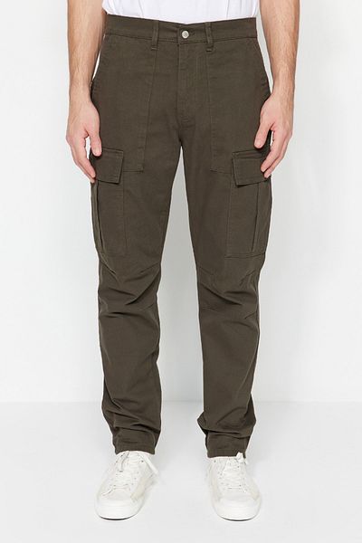 Trendyol Collection Παντελόνι Gabardine Khaki Slim Fit Cargo TMNSS23PL00042