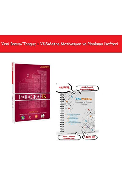 Tonguç Yayınları Tyt-ayt Paragrafik & Yksmetre Motivasyon Ve Planlama Defteri...