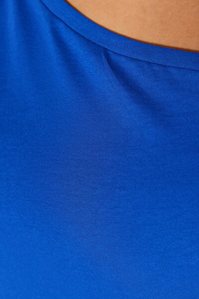 Trendyol Curve 100% pamut Saks kötött blúz - Vállalat alsó rész TBBSS22AF0052