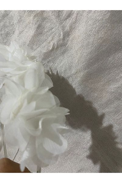 MAZE Coroană florală tăiată cu laser din metal alb
