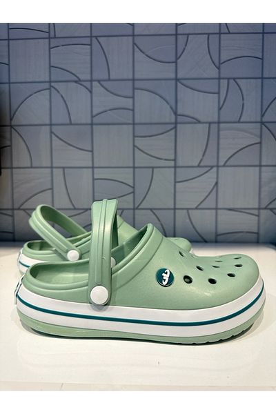 Anıl Ayakkabı Pastel Mint Green Women's Cross Sabo Slippers