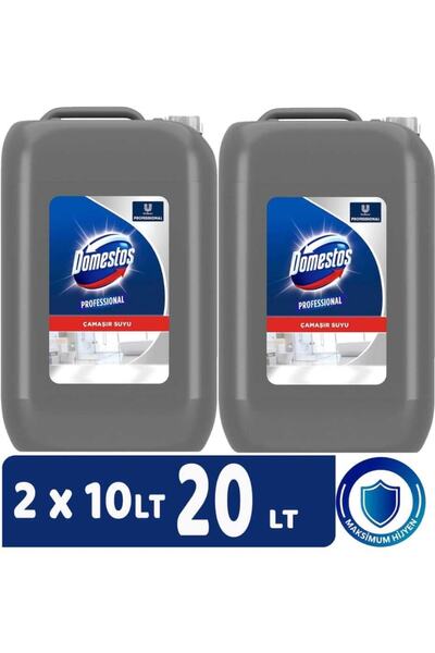 Domestos Professional Çamaşır Suyu 10 Lt + 10 Lt Toplam 20 Litre