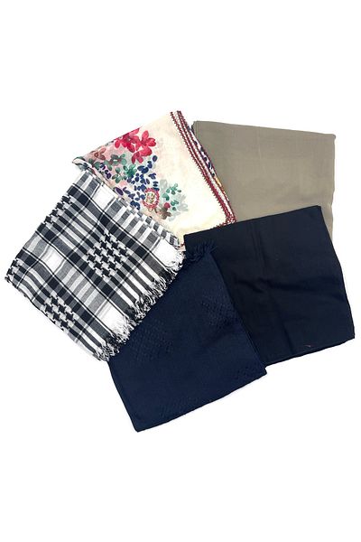 nazipek Set de scris pentru eșarfe mixte din 5 piese Bumbac Cadou Zestre lucrat manual cu mărgele Flacără