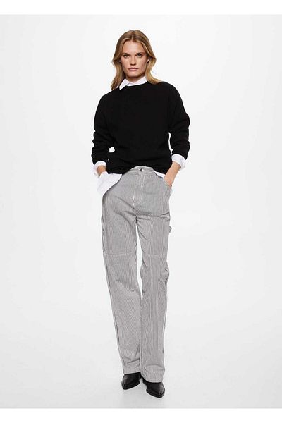 MANGO Woman Cargo Jean Pants with Pockets