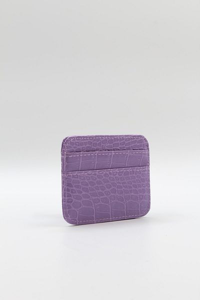 NOTHING Women's Lilac Crocodile Patterned Card Holder Mini