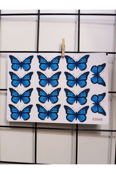 EyER Shoping Autocolant cu etichetă fluture albastru