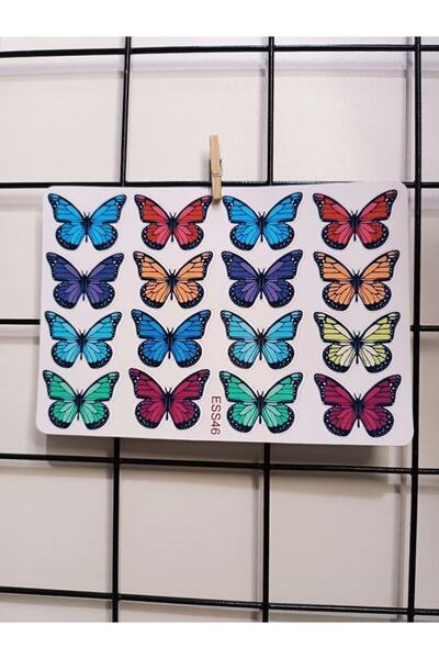 EyER Shoping Autocolant cu etichetă cu fluture colorat