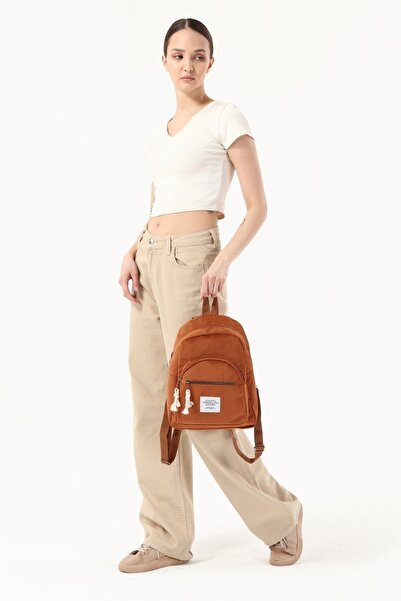 tarzımsüper Rucsac de călătorie sport pentru școală, model confortabil, din velur, cu două compartimente, cu buzunar frontal