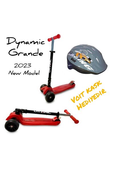 Dynamic عجلات سميكة قابلة للطي، سكوتر مضاء + خوذة فويت