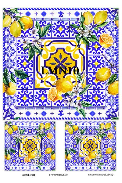 LİNEART Brass Decopage Paper La Lmn10