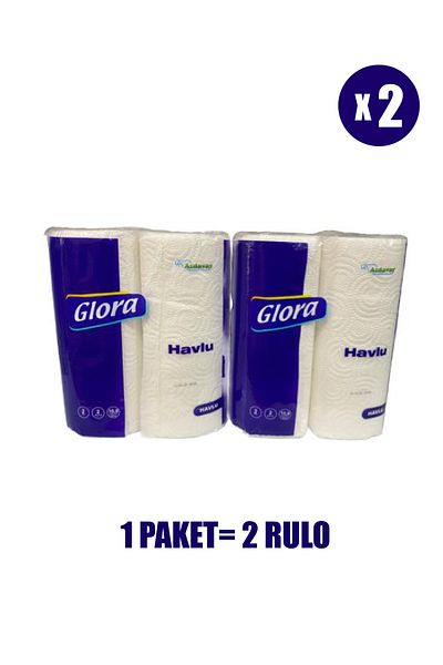 Glora 2-Piece Roll Paper Towel Napkin Set - Pack of 4