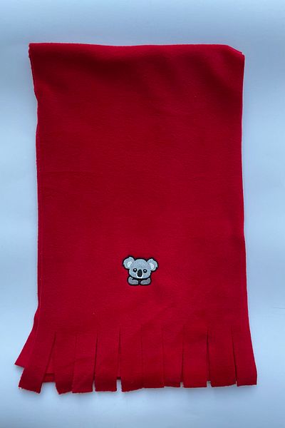 MBEY Koala Embroidery Detailed Scarf