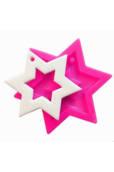 morlalem m 8cm Yıldız Askı Silikon Kalıp K-572, Kokulu Taş Mum Reçine Sabun A...