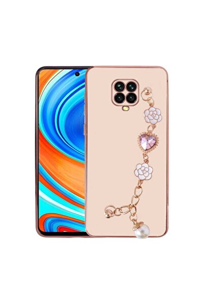 ZM STORE Xiaomi Redmi Note 9s Zore Kılıf Çiçekli Kalpli Askılı Kamera Korumal...
