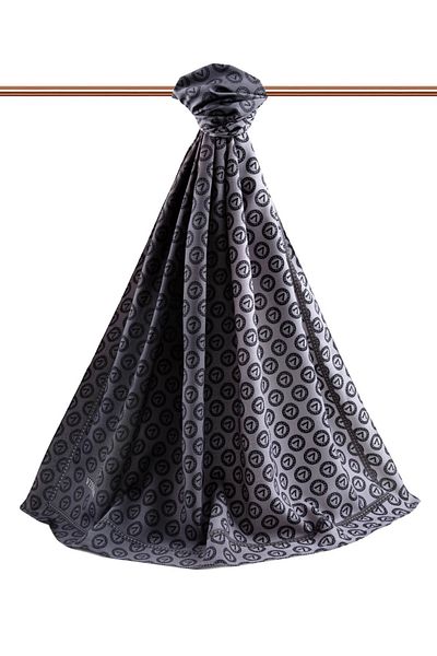 Vissona Γυναικείο σάλι πολυτελείας Medina Silk Grey-3
