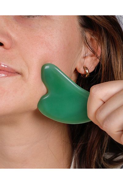 PEDRAS Aventurine Heart Gua Sha Facial Massage Stone