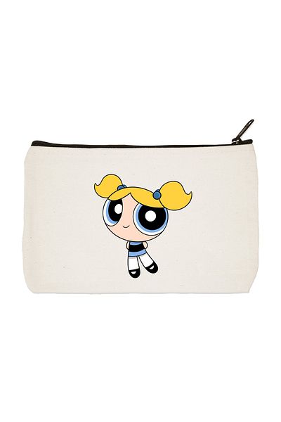 designedfy Clutch Powerpuff Girls Bubbles Printed Tote τσάντα μακιγιάζ, θήκη για στυλό, τσάντα συμπλέκτη