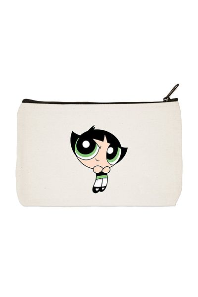 designedfy Clutch Powerpuff Girls Buttercup υφασμάτινη τσάντα μακιγιάζ, θήκη για στυλό, τσάντα συμπλέκτη