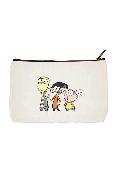 designedfy Clutch Ed, Edd And Eddy Printed υφασμάτινη τσάντα μακιγιάζ, θήκη για στυλό, τσάντα χειρός