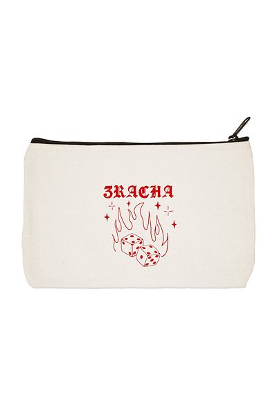 designedfy Clutch 2 εμπριμέ υφασμάτινη τσάντα μακιγιάζ