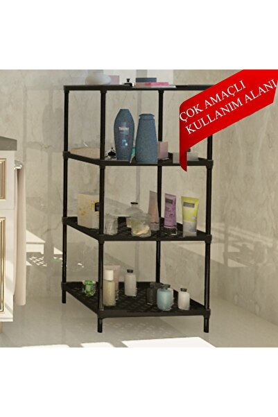 CimriKese Plastik Raflı 3 Askılı Mobilya Portatif Gardrop Geniş Hacimli Bez Dolap