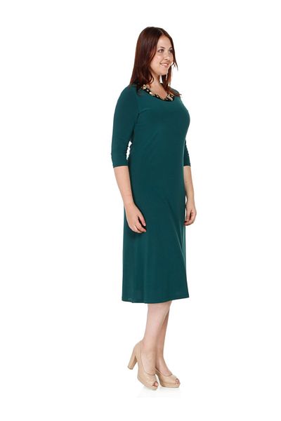 Nidya Moda Women's Green Spring Collar Evening Dress 4076Y