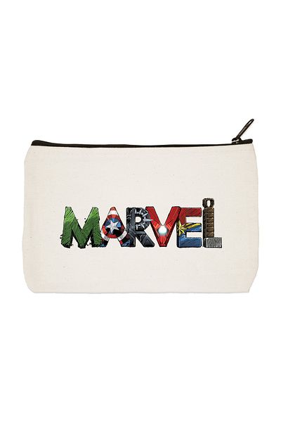 designedfy Clutch Marvel Printed υφασμάτινη τσάντα μακιγιάζ Τσάντα συμπλέκτη θήκης στυλό