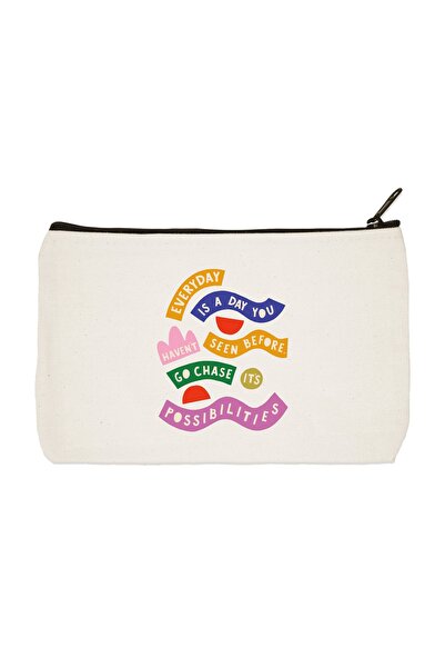 designedfy Чанта за грим, калъф за моливи, чанта от плат с щампи