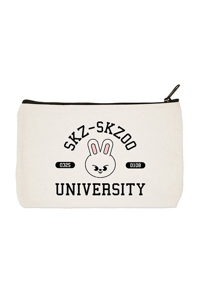 designedfy Clutch Stray Kids Lee Know τυπωμένη υφασμάτινη τσάντα μακιγιάζ, θήκη για στυλό, τσάντα συμπλέκτη