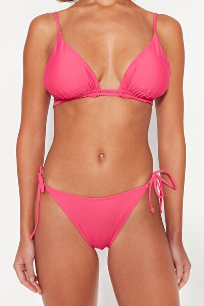 Trendyol Collection Φούξια Τρίγωνο Μπικίνι Τούνελ TBESS23BU00209