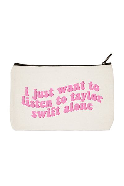 designedfy Ακούστε Taylor Swift Alone υφασμάτινη τσάντα μακιγιάζ, θήκη για στυλό, τσάντα χειρός