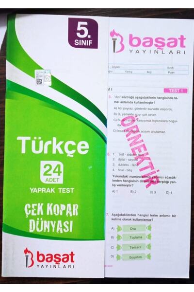 Başat Yayınları 5 Sınıf Türkçe Çek Kopar