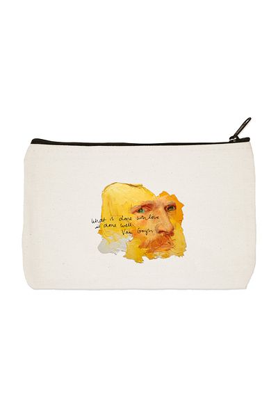 designedfy Clutch Van Gogh Art Printed υφασμάτινη τσάντα μακιγιάζ, θήκη για στυλό, τσάντα