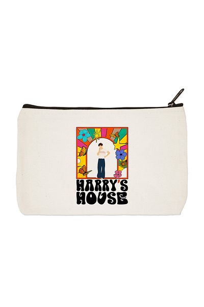 designedfy Clutch Harry's House Printed υφασμάτινη τσάντα μακιγιάζ, θήκη για στυλό, τσάντα